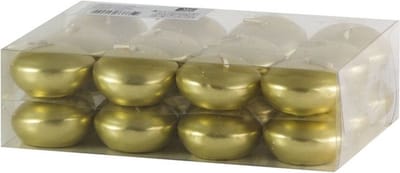 Trend candles Drijfkaarsen - 24x - goud - 4,5 cm - 4 branduren
