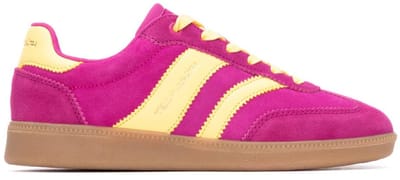 Teddy-Smith Baskets sneakers leer suède fuchsia 35 roze