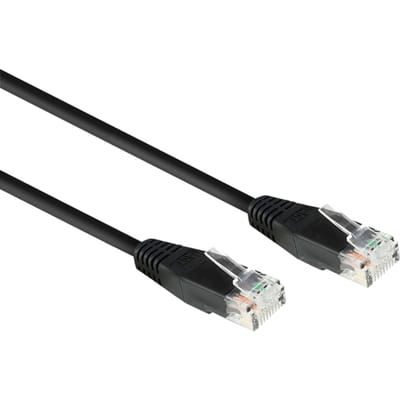 ACT Zwart 0,9 meter U/UTP CAT6 netwerkkabel met RJ45 connectoren AC4000