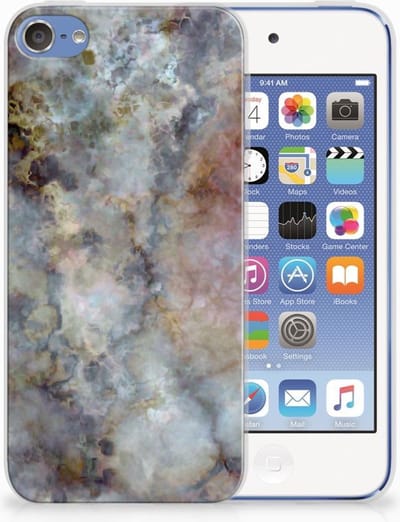 Apple iPod Touch 5 | 6 TPU Siliconen Hoesje Marmer Grijs