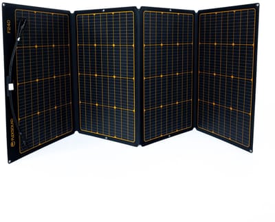 FlexSolar® F240 Zonnepaneel - Draagbaar - Opvouwbaar - 240W - IP68 - Geschikt voor Kamperen, Outdoor, Reizen en Noodgevallen - Met Opbergtas - Zwart
