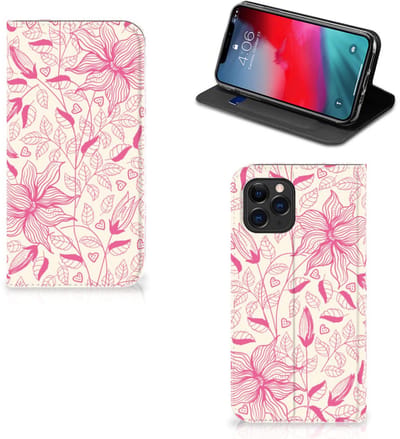 Apple iPhone 11 Pro Smart Cover Pink Flowers