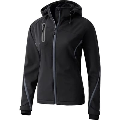 Erima Function Softshell Jack Dames - Antraciet / Zwart | Maat: 38