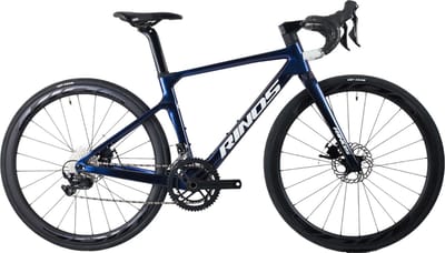 Rinos Odin3.0 Carbon Road Fiets, met SHIMANO 105 ST-R7000, 22 versnellingen en schijfremmen, lichte fiets voor dames en heren, 700 x 40C, Kameleon Blauw-Paars 50 -- 2024