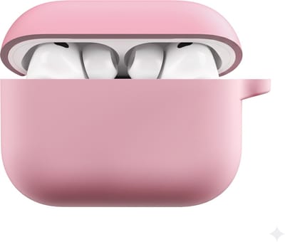 KeyBudz Elevate Hoesje AirPods Pro 3 – Speciaal ontworpen voor AirPods 3de Generatie – Anti-slip coating voor extra grip – Duurzaam en schokabsorberend materiaal - Roze