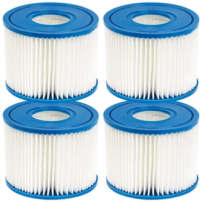 Dailygoods- Zwembadfilters Set van 4 - Intex PureSpa type S1 - Bestway type VII 58283E - Cartridge voor 29001E - Eenvoudig te reinigen - Hoogwaardige materiaalmix - Filterpatroon