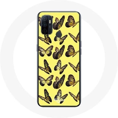 Oppo A53 hoesje Gele vlinders