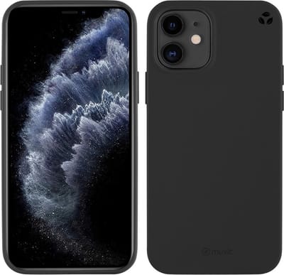 Muvit, Hoesje Geschikt voor Apple iPhone 12 Mini RECYCLETEK Zacht, Zwart