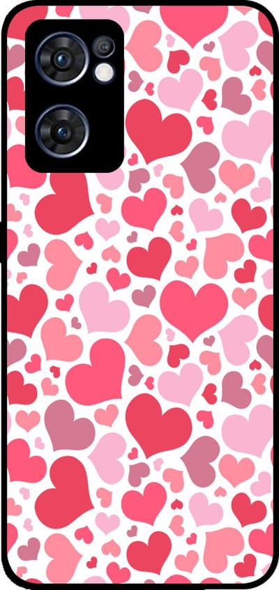 Smartphonica Telefoonhoesje Geschikt voor Oppo Find X5 Lite met Hartjes Print - Hearts Design TPU Backcover Case - Kinder Hoesje met Hartjes Design geschikt voor Oppo Find X5 Lite