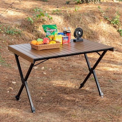 Unyqoos ® Opvouwbare en In Hoogte Verstelbare Campingtafel voor Buitenactiviteiten en Reizen