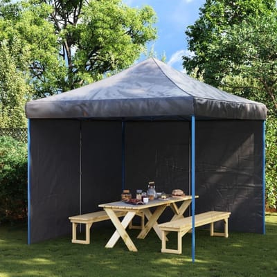 Partytent zijwanden - Tent panelen - Tuinfeesten organiseren - Met ritssluiting - 300 x 195 cm - Antraciet