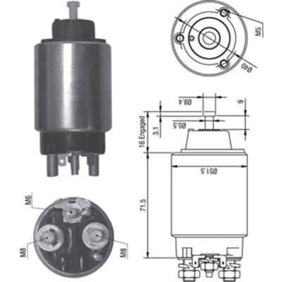 Magneetschakelaar, starter MAGNETI MARELLI 940113050319
