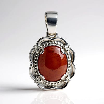 Cavill - Zilveren Hanger - 925 Sterling Zilver - 1 59 ct Ovale Roze Thuliet - 0 024 ct Cambodjaanse Zirkon - Handgemaakt Elegant