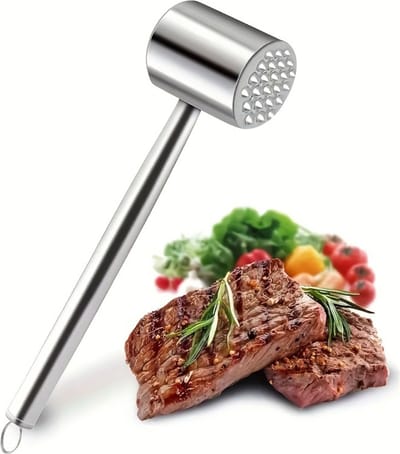Bovista Vleeshamer - Vleesvermalser - Vleespletter - Vleesklopper - Kip - Rund - Varken - Bbq Accesoires - Meat Hammer - RVS Handvat