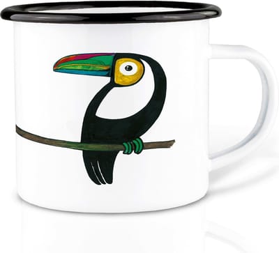 Ligarti Handgemaakte emaille mok toekan 300ml