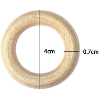 10 stuks Onafgewerkte Massief Houten Ringen 40-100MM Natuurlijke Houten Ringen voor Macramé DIY Ambachten Houten Hoepels Sieraden Connectoren Sieraden beige
