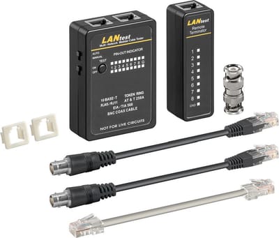 Kabeltester RJ11, RJ12, RJ45, BNC