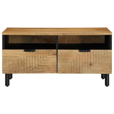 vidaXL - Salontafel - 80x54x40 - cm - massief - mangohout - bruin
