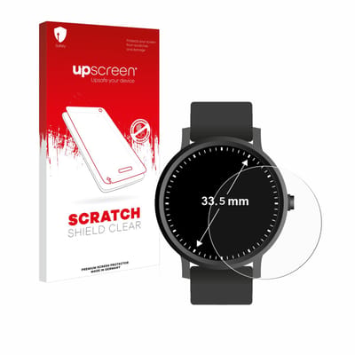 upscreen - Screenprotector voor Horloges (Rond, ø: 33.5 mm) - Folie Beschermfolie transparant