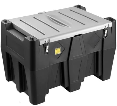 Dieseltank - Draagbare brandstoftank - Met Transferpomp 12 V - Inhoud 484,5 l - Debiet 45 l/min - Rubberen Slang 4 m - Voor Brandstoftransport - Zwart