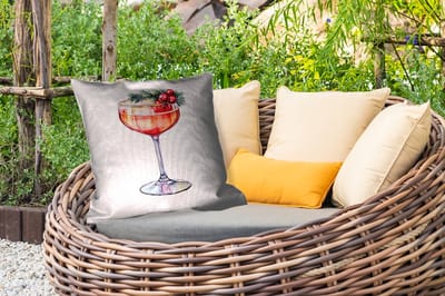 Sierkussen Buiten - Cocktail - Feest - Winter - Decoratie - 60x60 cm - Weerbestendig