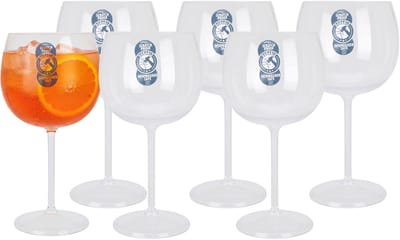 Excellent Houseware Cocktail glas - 6x - transparant - onbreekbaar kunststof - 570 ml - gin tonic - aperol spritz
