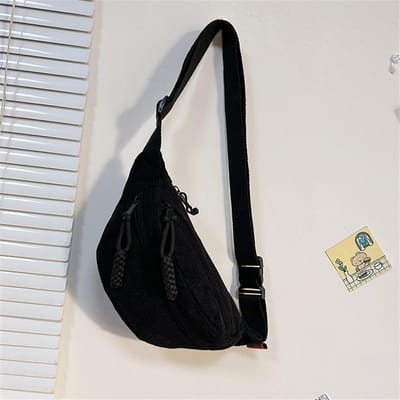 Nieuwe Casual Corduroy Heuptasjes voor Dames Eenvoudige Mode Buiktas Vrouwen Banaan Taille Tas Heuptas Schouder Crossbody Borsttas