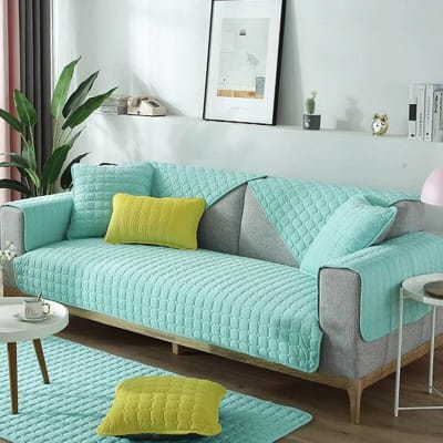 Zachte Warme Corduroy Bank Sofahoes Dikke Modulaire Bankhoes Antislip Effen Kleur Pluche Sofa Beschermhoes Meubels 70x70cm