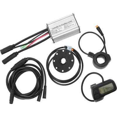 Kit de Conversion pour Trottinette Électrique 36 48V 15A 250W Moteur Brushless Contrôleur Affichage LCD 130X Accélérateur au Pouce Kit gray