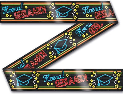 Paper Dreams Party Tape Geslaagd Neon 12 Meter