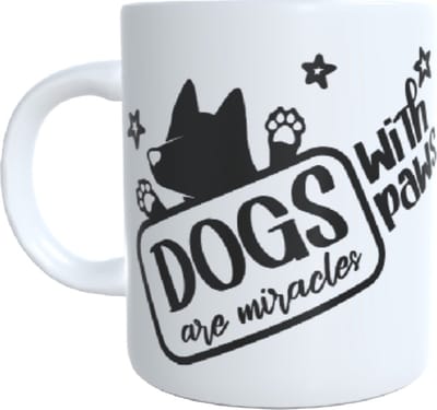 Bedrukte beker - mok dogs are miracles whit paws - dieren - hond