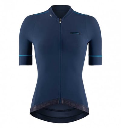 Etxeondo Lira Korte Mouw Wielertrui Blauw L Vrouw