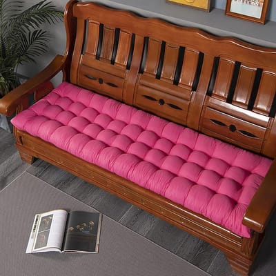 Tuinkussen Rechthoekig - Palletkussen Zitkussen - Buiten Ontspannen - Antislip Bevestiging - 53 x 53 cm - Roze