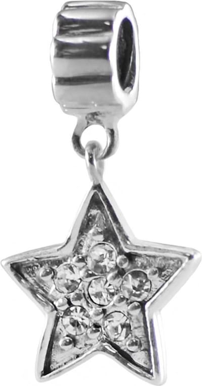Quiges - 925 - Zilveren - Bedels -Sterling zilver - Beads - Ster Kraal Charm - Geschikt – voor - alle bekende merken - Armband Z036