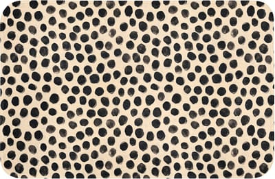 WC mat 60x40 cm - Antislip - Stippen - Patroon - Zwart - Toiletmat - Vloermat - Douchemat - Toilet tapijt - Toiletmatten