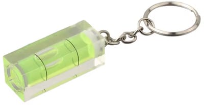 CHPN - Waterpas Sleutelhanger - Sleutelhanger met Waterpas - Spirit level keychain - Geel/Transparant - Handige gadget - Cadeautje - Gereedschap