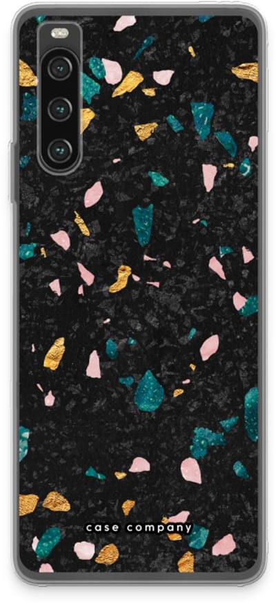 Case Company® - Hoesje geschikt voor Sony Xperia 10 IV hoesje - Terrazzo N°10 - Soft Cover Telefoonhoesje - Bescherming aan alle Kanten en Schermrand