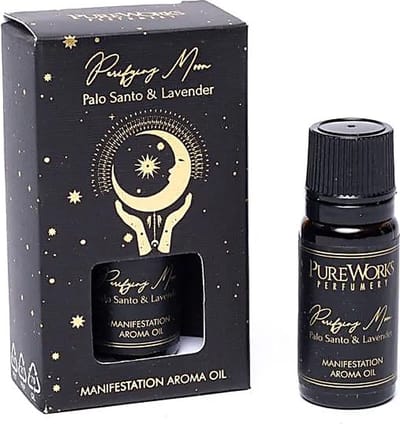 Pure Works - Purifying Moon - Geurolie - Manifestatie - Olie - Palo Santo - Lavender - 10ml - Song of India