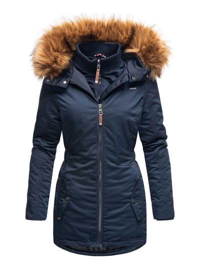 Marikoo dames winterjas – Sanakoo, warm met afneembare bontkraag