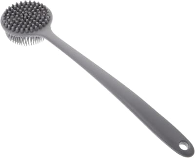 Badborstel Lange Steel - Rugborstel Doucheborstel - Lichaam Reinigen - Ergonomisch Handvat - 37 cm - Zwart