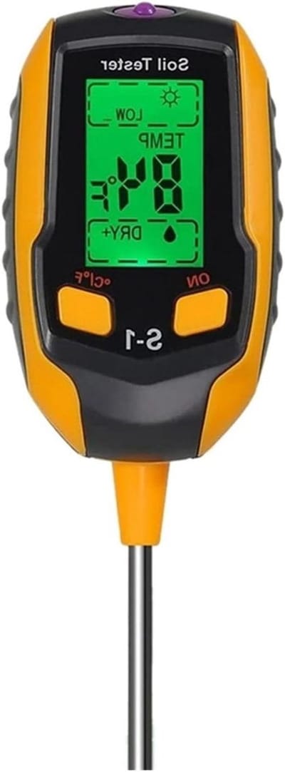 Bodem PH Meter - Plantenmeter Vocht - Planten Verzorgen - 4 In 1 Tester - 1x1x1 cm - Oranje