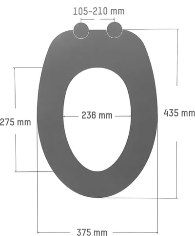 WC-bril Blue Stone, met automatische sluiting, toiletdeksel met houten kern (MDF), 3-zijdig bedrukt, ASMBLU7375