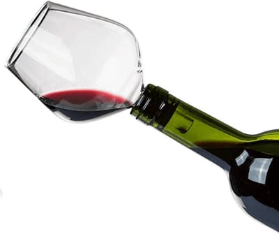 Wijnglas voor op Wijnfles - Wijnfles Glas - Groot Wijnglas - Glazen Fles Dop met siliconen afdichting - Wine Glass Bottle Cap