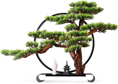 Kunst Bonsaiboom - Nep Plant - Woonkamer Decoratie - Onderhoudsarm - 77x26x50cm - Niet gespecificeerd