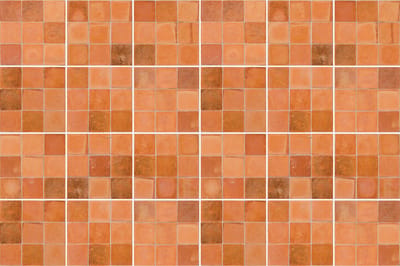 Antislip vloerstickers met beschermlaag - 24 terracotta vloertegelstickers van Ostriconi - 60x90cm - 24 stickers van 15x15cm