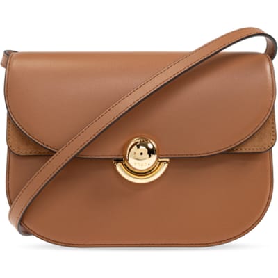 FURLA Leren schoudertas Sfera Crossbody Round Tabacco bruine