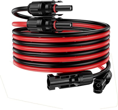 TOVBMUP 2 Stuks Verlengsnoer - IP67 Waterdicht Verlengkabel - 2x3m PPO Kabel - Bestand tegen -45°C tot 120°C - Geschikt voor Buiten en Industriële Toepassingen - Duurzaam PPO Materiaal