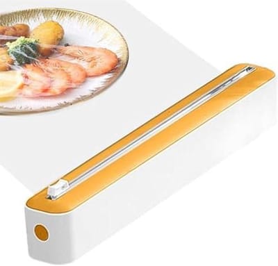 Huishoudfolie Dispenser - Folie Snijder - Keuken Organiseren - Geïntegreerde Snijder - Universele Rol - Wit