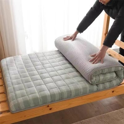 Japanse futon matras - Dikke slaapmat - Veelzijdig slapen - Draagbaar ontwerp - 09 x 19 m - Groen
