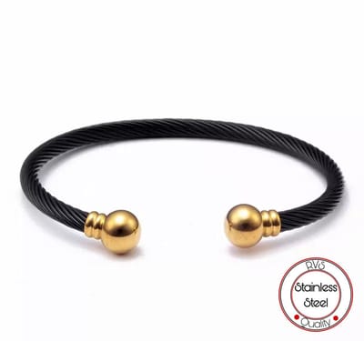 Klemarmband | Zwart & Goudkleurig Armband | Armband Mannen | Armband Heren | Mannen Cadeau voor Man Cadeautjes